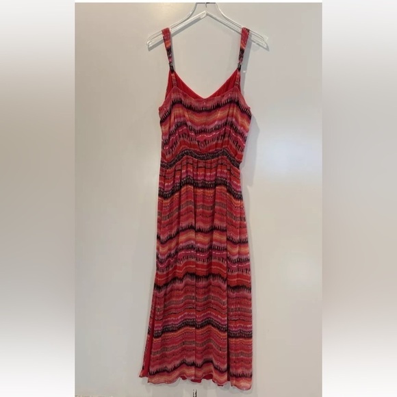 White House Black Market WHBM‎ Colorful Striped Maxi Dress Womens Large (1038) - Picture 2 of 4